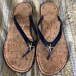 Excellent Used Condition Blue/Cork Starfish Sandal